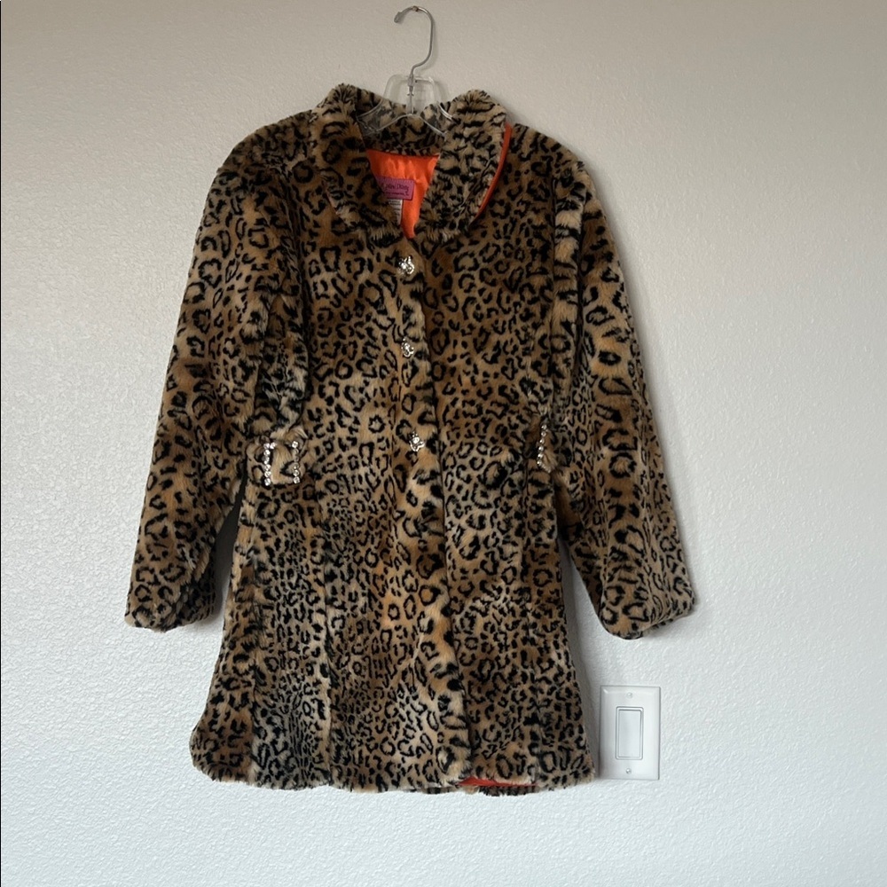 Leopard Print Faux Fur Coat